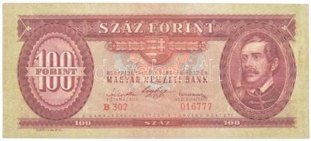 1947. 100Ft B 307 016777 T:III / Hungary 1947. 100 Forint B 307 016777 C:F Adamo F27