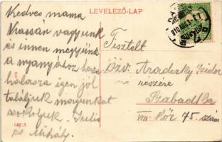 1910 Kassa, Kosice; Kossuth Lajos utca, Kapcsák Vilmos, Breitner Mór, Stock Béla üzletei / street vi...