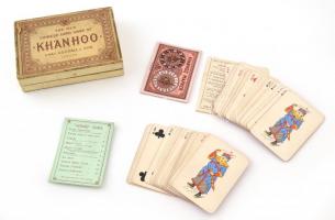 1898 Khanhoo Chinese card game. Kínai kártya paklik, játékleírással, eredeti dobozában, megkímélt állapotban / Original deck of cards with booklet, in original box. Good condition
