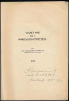 Dr. Klempa Károly: Goethe és a premontreiek. Keszthely, 1933, Sujánszky József-ny., 59+(1) p. + 3 t....