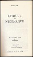 Aristote: Éthique de Nicomaque. [Arisztotelész: Nikomakhoszi etika]. Paris, 1965, Garnier-Flammarion...