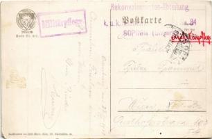 1918 Gesegnete Ostern! / Easter greeting art postcard with rabbit. Deutsche Schulverein Karte Nr. 87...