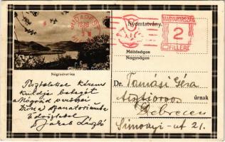 1936 Verőce, Nógrádverőce; látkép. Duna szanatórium reklámja a hátoldalon (EK)
