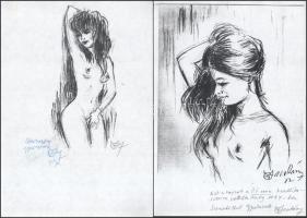 1990 Macskássy János (1910-1993) grafikus autográf levele Obersovszky Gyula (1927-2001) költő, író, ...