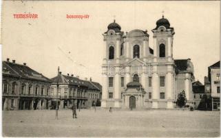 1911 Temesvár, Timisoara; Losonczy tér / square (EK)