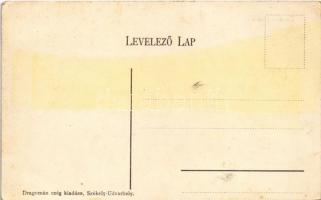 Tusnád-fürdő, Baile Tusnad; Szent Anna tó lapátkerekes kompjárattal. Dragomán kiadása / ferry on the...