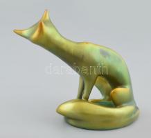 Zsolnay eozin, porcelánfajansz: Róka
1930-45 között. Őry Ferenc terve.
Jelzett: Hárompajzsos Zsoln...