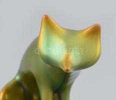 Zsolnay eozin, porcelánfajansz: Róka
1930-45 között. Őry Ferenc terve.
Jelzett: Hárompajzsos Zsoln...