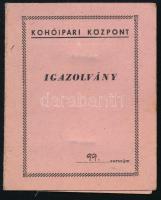 1948 Bp., Kohóipari Központ arcképes igazolvány