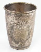 Ezüst (Ag) keresztelőkészlet, jelzett, nettó: 142 g. Dobozban, doboz felújításra szorul