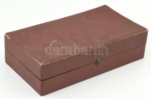 Ezüst (Ag) keresztelőkészlet, jelzett, nettó: 142 g. Dobozban, doboz felújításra szorul