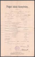 1896-1901 7 db pozsonyi iskolai bizonyítvány