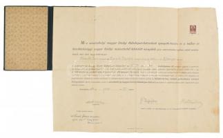 1933 Szombathelyi Bábaképző Intézet bába oklevél