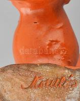 Komlós testvérek Budapest: Tacskó. Mázas kerámia jelzett, hibátlan. m: 10 cm