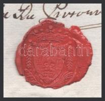 1820 Tahy Antal ítélőmester által aláírt viaszpecsétes eperjesi irat