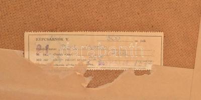 Bod László (1920-2001): Fák. Olaj, farost, jelezve jobbra lent. Hátoldalán Képcsarnok Vállalat címké...