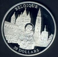 Libéria 2001. 20$ Ag "Belgium" T:PP