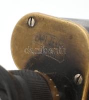 Carl Zeiss Jena Feldstecher 8 Fach (8x) távcső, 1900 körül. Réz, bőr borítással. Hibátlan lencsékkel...