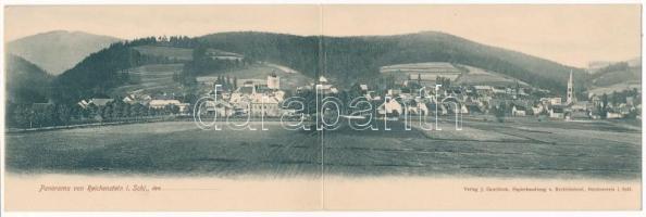 Zloty Stok, Reichenstein in Schlesien; Verlag J. Gawlitzek - 2-tiled folding panoramacard (fl)