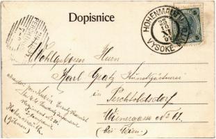 1904 Vysoké Myto, Hohenmaut; Litomyslské predmestí / street view, shops (EK)