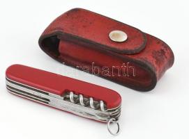 Victorinox bicska gyári bőr tokban 10 cm
