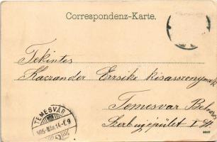 1905 Bolzano, Bozen (Südtirol); Partie an der Talferbrücke mit Blick auf den Rosengarten / bridge (E...