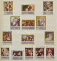 Vegyes külföldi bélyegek A4-es berakóban, benne Svájc, Niger, Francia Polinézia, Szenegál, Csád, Tog...