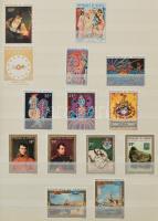 Vegyes külföldi bélyegek A4-es berakóban, benne Svájc, Niger, Francia Polinézia, Szenegál, Csád, Tog...