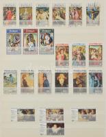 Vegyes külföldi bélyegek A4-es berakóban, benne Svájc, Niger, Francia Polinézia, Szenegál, Csád, Tog...