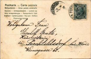 1904 Grabenweg bei Pottenstein, Gruss aus... / street view with inn, shop. Verlag Alois Jelenz. Art ...