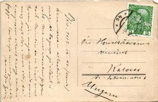 1912 Wien, Vienna, Bécs IX. Pazmaneum. Waisenhausgasse 14. / boarding school, chapel, interior. Art ...