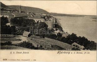 1906 Hainburg an der Donau, K.k. Tabak Fabrik / tobacco factory, sawmill (Rb)