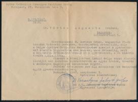 1947 Varasdy Sándorné, Zichy Henriette grófnő sk aláírása Actio Catholica levélen