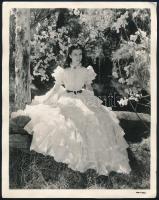 1941 Balatonfüred Anna báli szépséget ábrázoló fotó 20x26 cm
