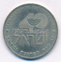 Izrael 1989. Izrael 40. évfordulója kétoldalas Cu-Ni emlékérem (24mm) T:1- kis patina Israel 1989. Israels 40th Anniversary two-sided Cu-Ni commemorative token (24mm) C:AU small patina