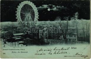 1899 (Vorläufer) Wien, Vienna, Bécs; Prater, das Riesenrad / ferris wheel at night. Deutschs Postkartenverlag (Rb)