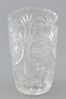 Kristály váza, Hibátlan. 18 cm