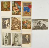 140 db főleg RÉGI külföldi képeslap múzeum belsőkkel, vegyes minőség / 140 mostly pre-1945 European postcards with museum interios, mixed quality
