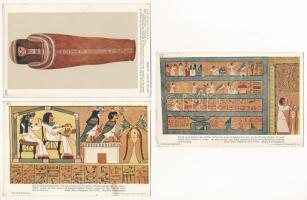 13 db RÉGI egyiptomi múzeumi képeslap / 13 pre-1945 Egyptian museum postcards