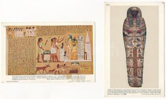 13 db RÉGI egyiptomi múzeumi képeslap / 13 pre-1945 Egyptian museum postcards