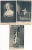 14 db RÉGI francia múzeumi képeslap portrékkal / 14 pre-1945 French museum postcards with portraits
