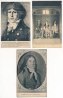14 db RÉGI francia múzeumi képeslap portrékkal / 14 pre-1945 French museum postcards with portraits
