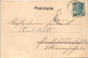 1903 Aspang, Marktplatz / market square, shops, man with bicycle. Verlag Alois Pelnitschar Nr. 281