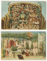 10 db RÉGI olasz vallásos képeslap / 10 pre-1945 Italian religious postcards