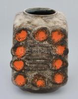 Retró kerámia váza, hibátlan, jelzett, m: 13 cm