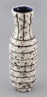 Hódmezővásárhelyi retró kerámia váza, hibátlan, jelzés nélkül, m: 28 cm
