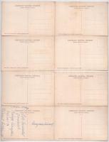 15 db RÉGI olasz litho képeslap, egyenruhások zászlókkal / 15 pre-1945 Italian litho art postcards: ...