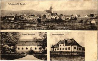 1925 Sandl, Totalansicht, Schloss Rosenhof, Beamtengebäude / general view, castle, officials building (Rb)