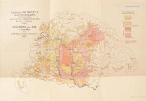 1897 Szikes és lösz területek Magyarországon. Szerk: Horusitzky Henrik és Treitz Péter. Litografált térkép, hajtva, jó állapotban 48x32 cm