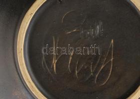 Retró kerámia tál, jelzett, hibátlan, d: 20 cm